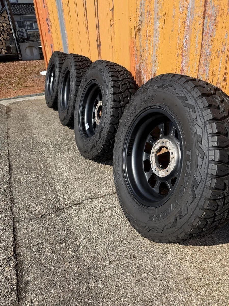 JDM TOYO Open Country RT 225/70R16 Deep Rim M26 Black Spang 16x6J T No Tires - Image 9