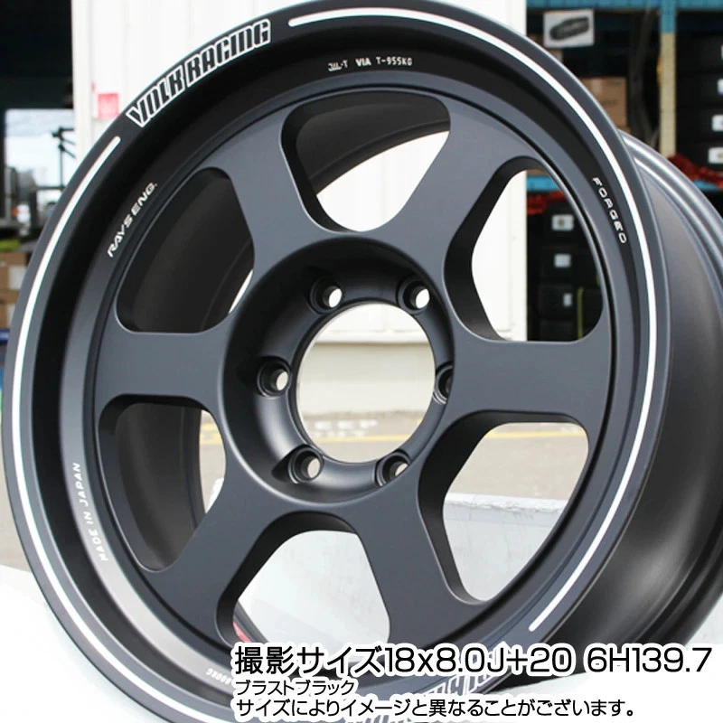JDM RAYS TE37XT VOLK RACING forged 4wheels 16x8.0 +-0 6x139.7 Blast Black BC - Image 5