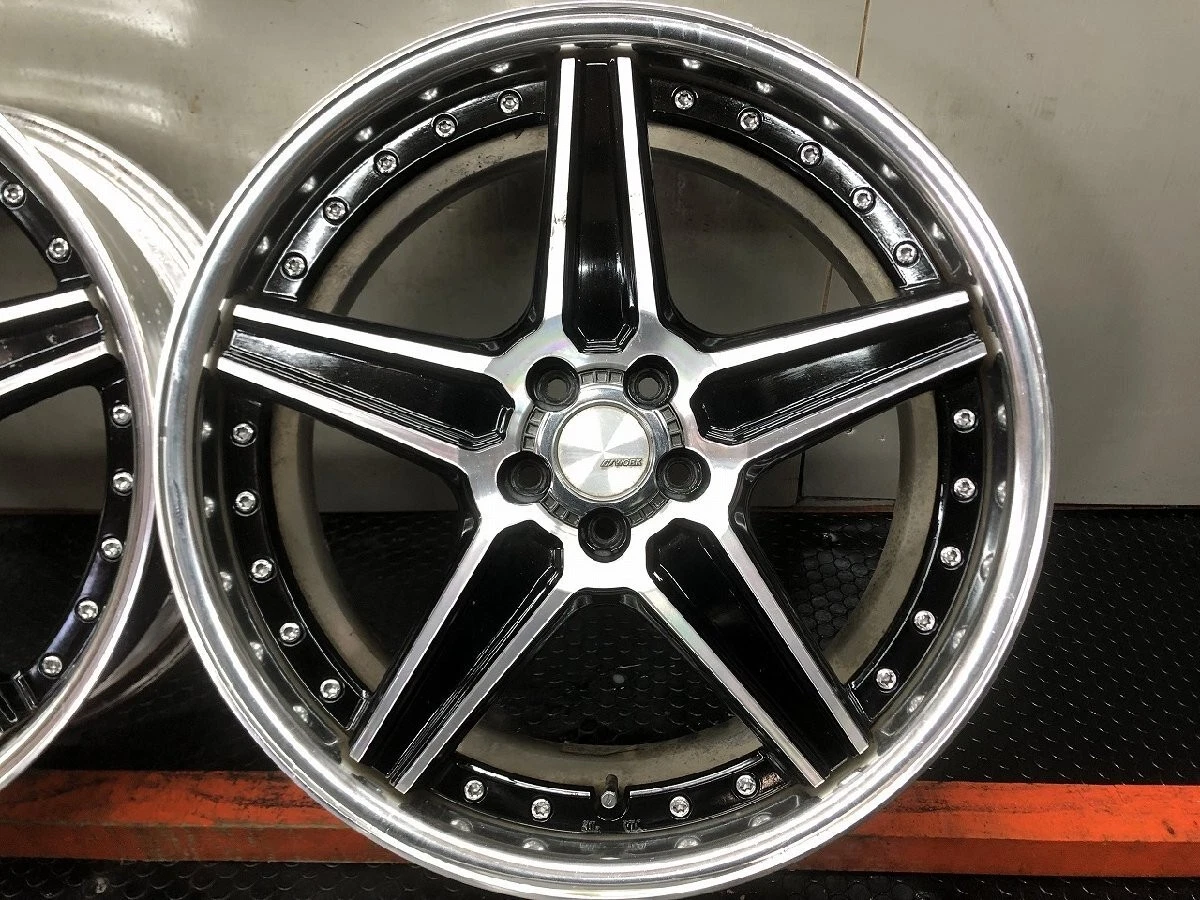 JDM WORK Lanvec LS1 wheels with aftermarket 194Book 7.5J5HPCD100+48 bo No Tires - Image 3