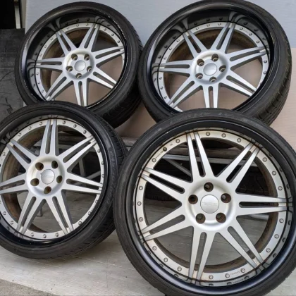 JDM Hyperforged HF102R wheels and tires 4-pack set 209J+17 11J+22 PCD1 No Tires