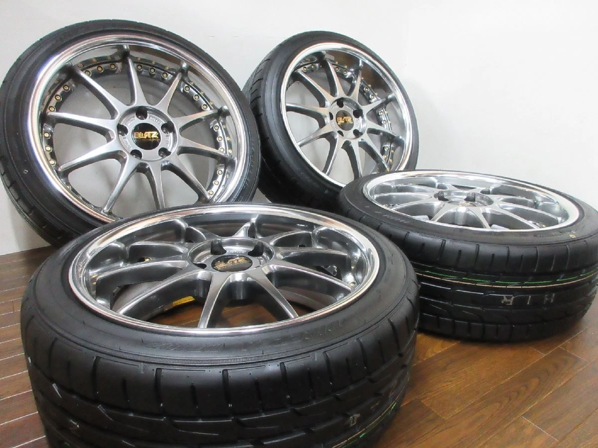 JDM ・ blitzBLITZ TechnoSpeed Z1 18in8J+45 9J+45 5-lug PCD114.3 DL DZ No Tires - Image 3