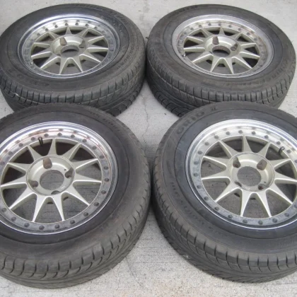 JDM Hartge 15-inch PCD114.3 4-lug 6.5JJ OFF+38 205/60R15 tires for Mar No Tires