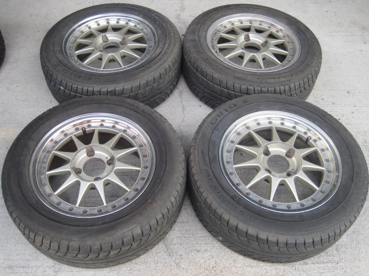 JDM Hartge 15-inch PCD114.3 4-lug 6.5JJ OFF+38 205/60R15 tires for Mar No Tires