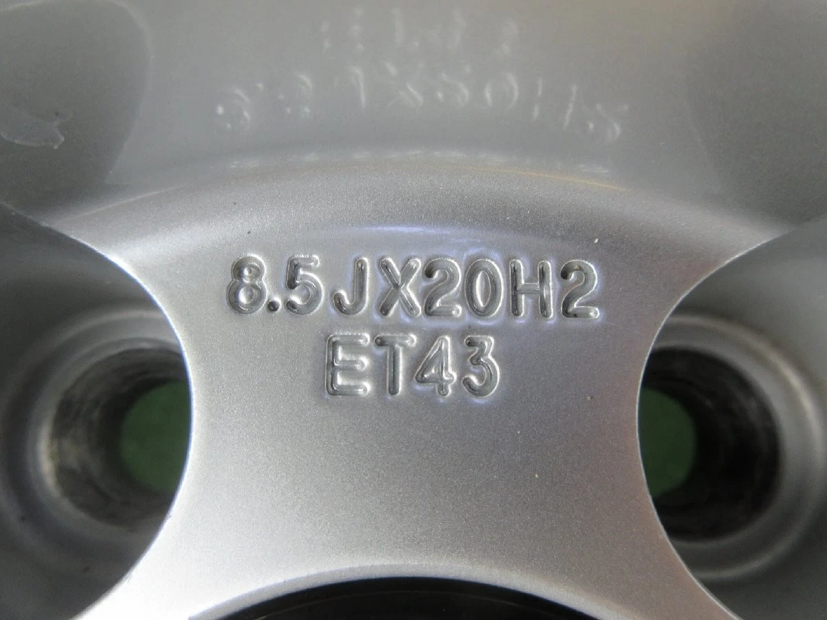 JDM BBS LM 8.5J-20 5H114.3 +43 Diamond silver BBS nut 60mm hub ring in No Tires - Image 6