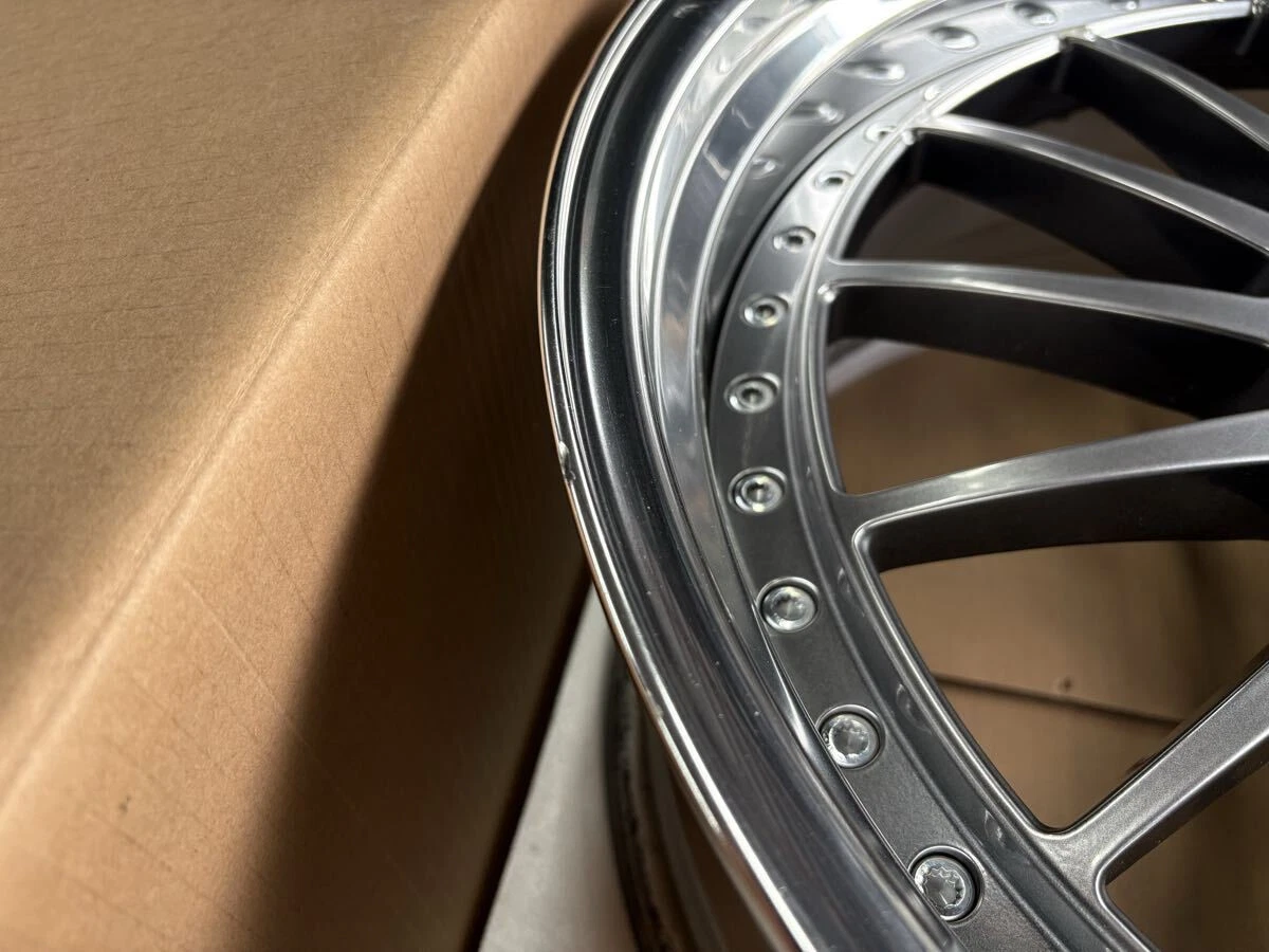 JDM TANABE SSR Professor TF1 209J+29/+24 PCD114.3 Titanium Silver whee No Tires - Image 6