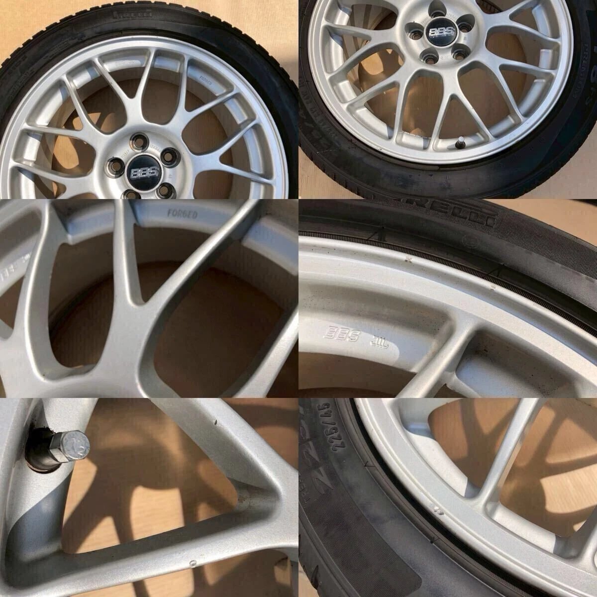 JDM Tube i250649-36 Rare Item Subaru Genuine BBS RG345 Aluminum Wheels No Tires - Image 7