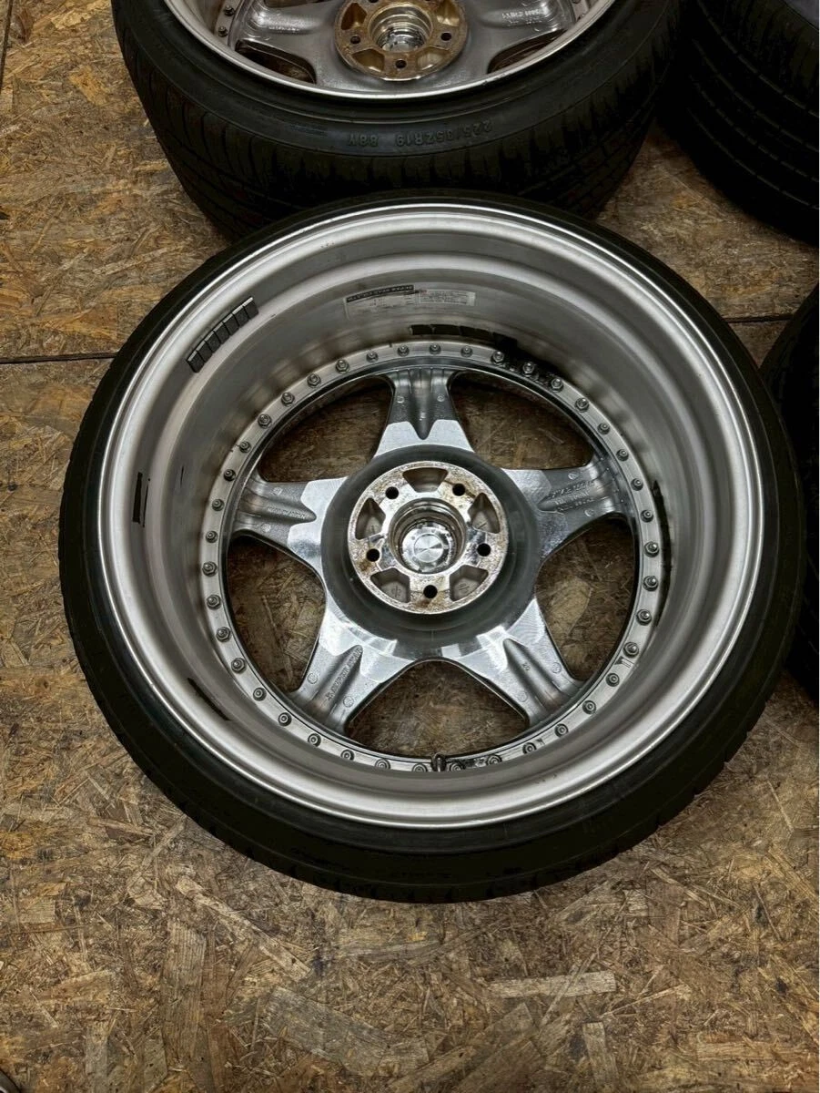 JDM Rare Leonhardt Orden 1910J +7 +6 PCD114.3 5-hole 5H Discontinued D No Tires - Image 7