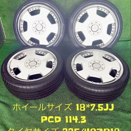 JDM F110-WORK Euroline 18-inch wheel set with MAMO tires No Tires
