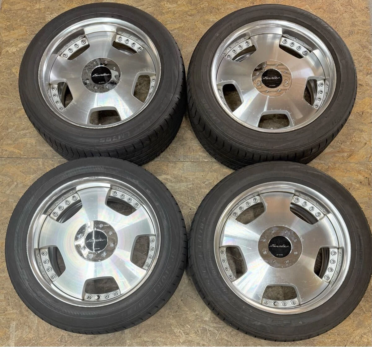 JDM Rare WORK Euroline DH 188.5J+45 PCD114.3 5-hole 5H Euroline deep r No Tires