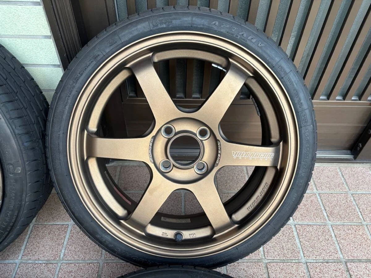 JDM RAYS TE37 SONIC 16-inch 6J +42 4H PCD100 165-45-16 4-wheel RAYS No Tires - Image 3