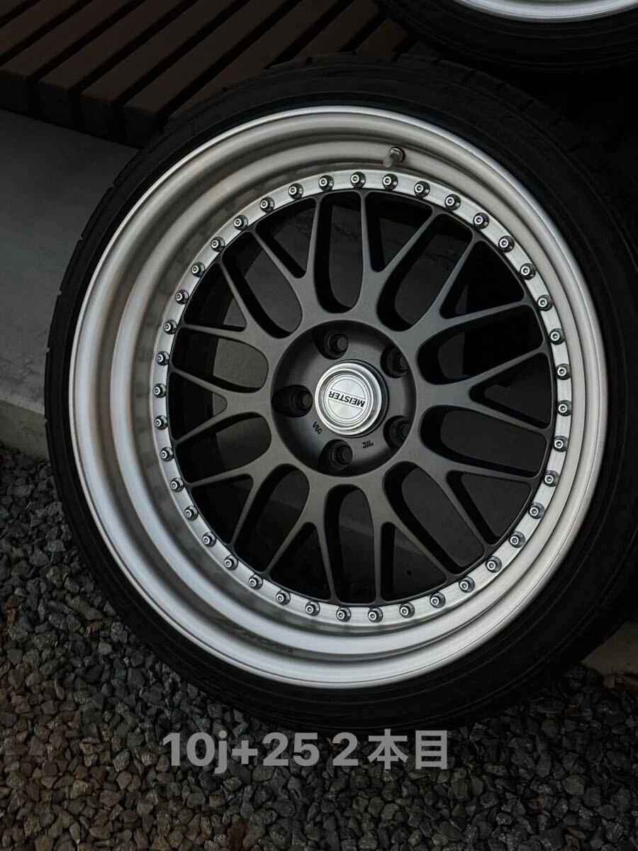 JDM Work Meister M1 199j+25 10j+25 wheels with different front and rea No Tires - Image 3