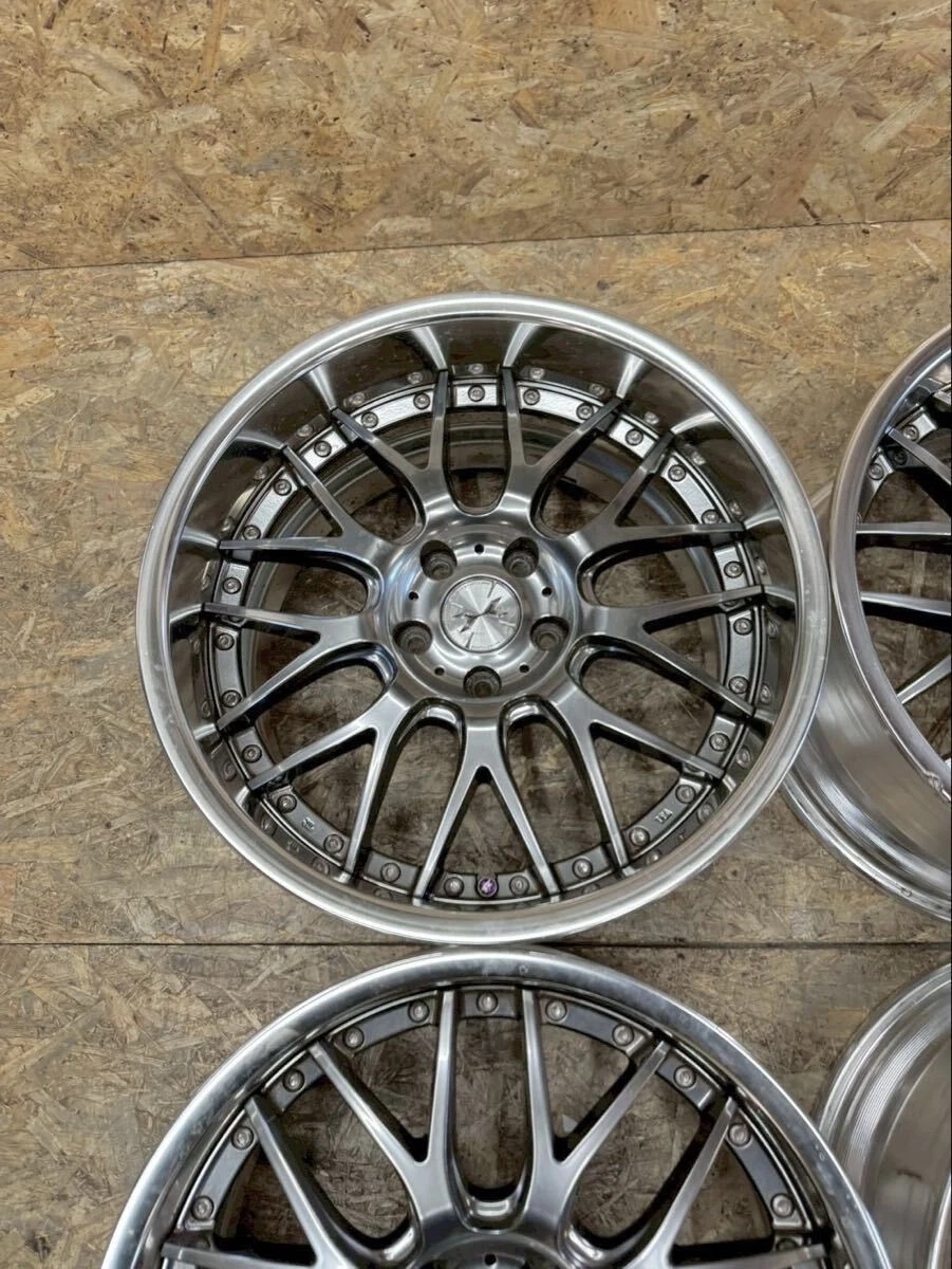 JDM Rare WEDS Maverick 709M 188.5J+24 9.5J+30 PCD114.3 5-hole 5H deep No Tires - Image 3