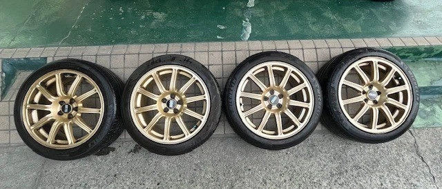 JDM Direct Pickup Limited Subaru STI BBS RV723 17PCD100 5-Lug 7.5J+53 No Tires