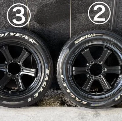 JDM WEDS KEELER FORCE Aluminum Wheels Black 215/60R17 GOODYEAR White L No Tires