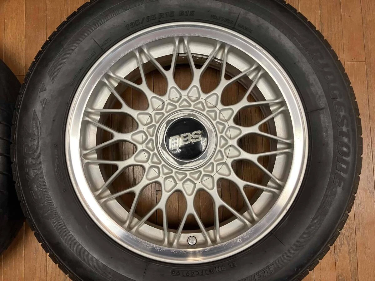 JDM SUBARU STI genuine BBS forging 15-inch wheels 6J+55 5H100 Bridgest No Tires - Image 2