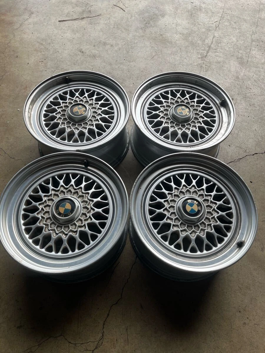 JDM BMW Genuine Wheels Old Car BBS? 16-inch 4Book Mesh Actual Measurem No Tires