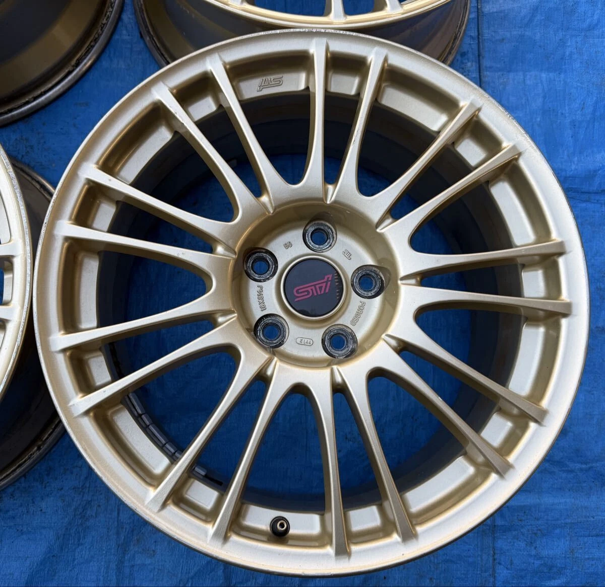 JDM Rare Impreza WRX STI genuine BBS RV739 forged wheels 18 8.5J +55 1 No Tires - Image 2