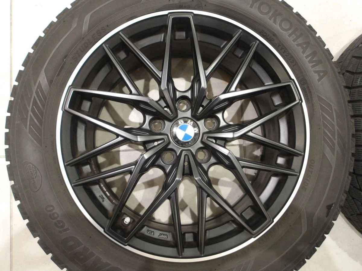 JDM H nurburg MTX black 17 5H112 7.5J+52 Yokohama IceGuard IG60 225/55 No Tires - Image 4