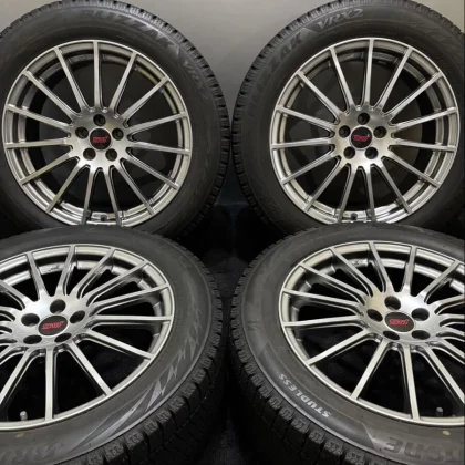 JDM 225/55R18 BRIDGESTONE/VRX2 tires on 2019 Subaru genuine OP STI ENK No Tires