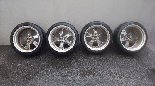 JDM Weds Kranze Ratzinger 20245 40 20 All-season tires black chrome fi No Tires - Image 6