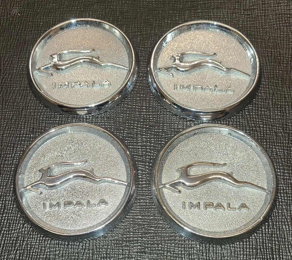 JDM Impala Metal Chip Knockoff Dayton Zenith Wire Wheel Center Cap Hyd No Tires - Image 2