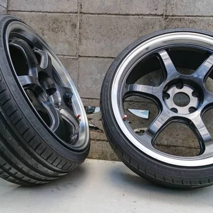 JDM 2Book deep rim 6 spoke 198.5J+35 PCD114.3-5H gunmetal black 215/35 No Tires