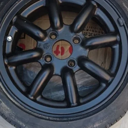 JDM Watanabe Wheels 155/55R14 black wheel set 4Book No Tires