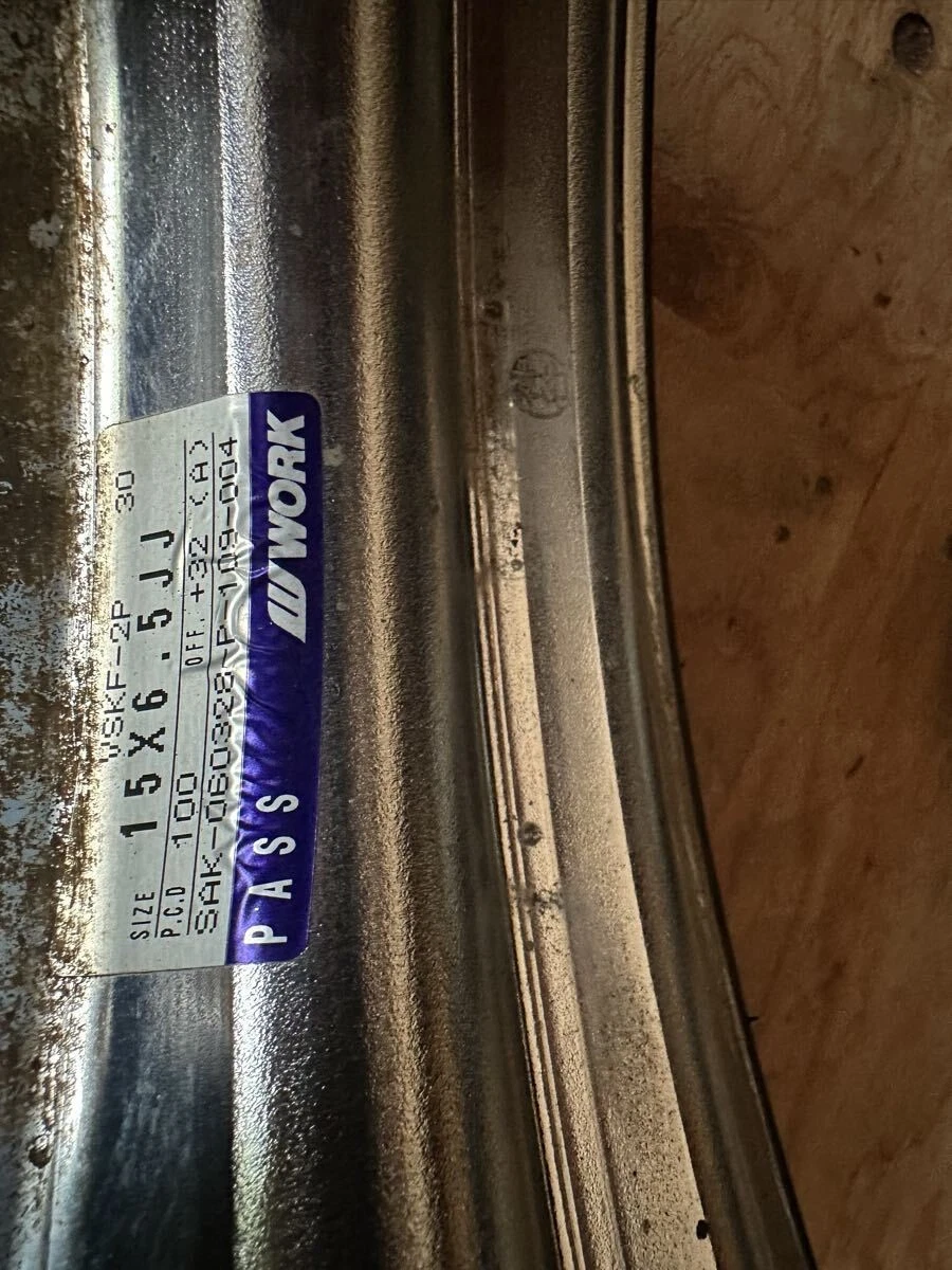 JDM WORK VS-KF 15-inch 6.5j+32 PCD100 4H JDM work vskf 4-book set rare No Tires - Image 10