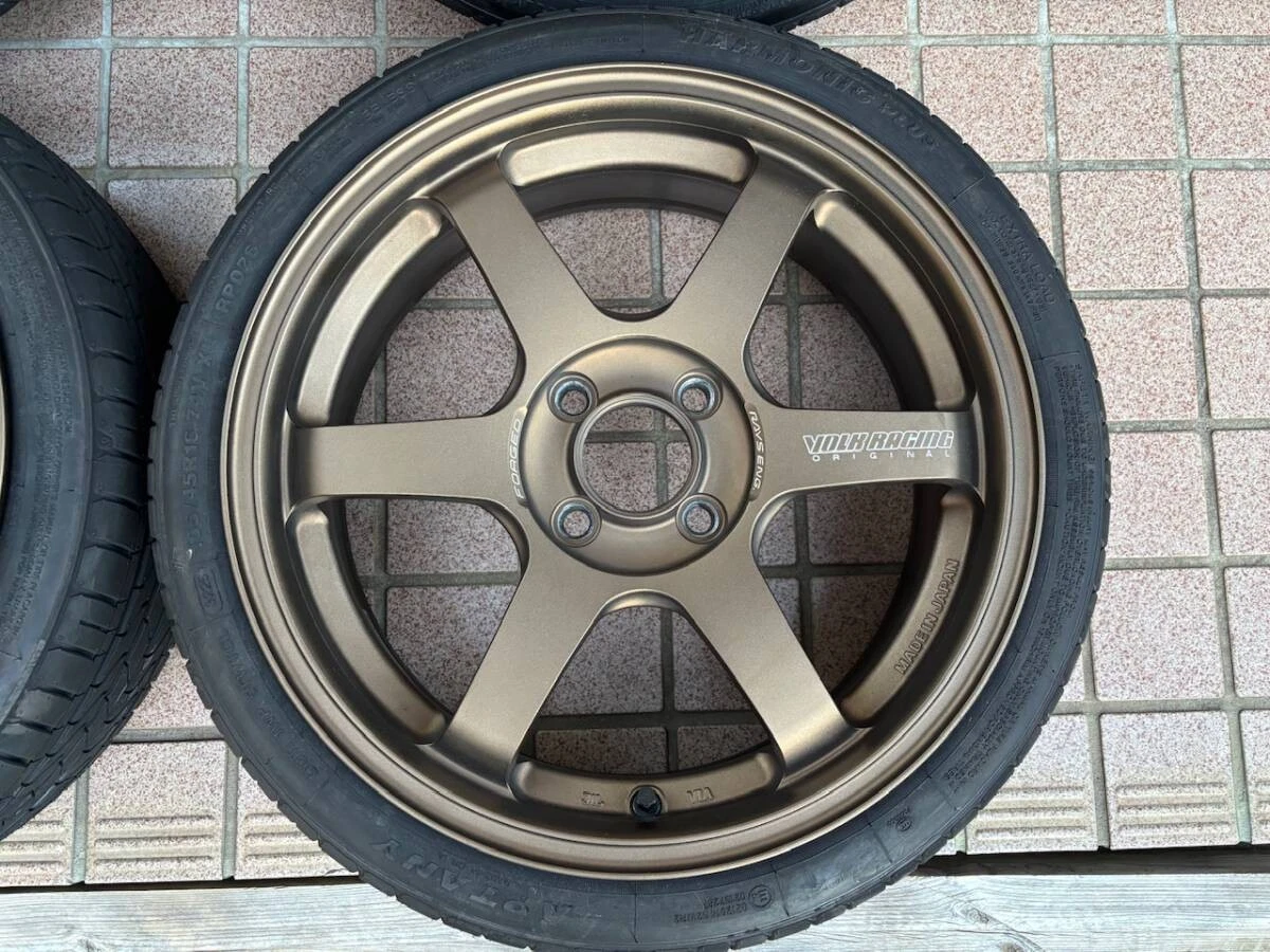 JDM RAYS TE37 SONIC 16-inch 6J +42 4H PCD100 165-45-16 4-wheel RAYS No Tires - Image 5