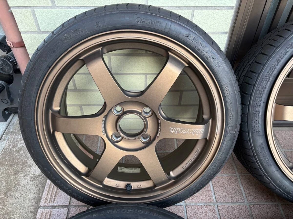 JDM RAYS TE37 SONIC 16-inch 6J +42 4H PCD100 165-45-16 4-wheel RAYS No Tires - Image 2