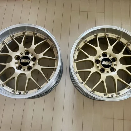 JDM BBS RS-GT 189.5J+15 PCD114.3 5H forging gold 2-piece GT-R size dee No Tires
