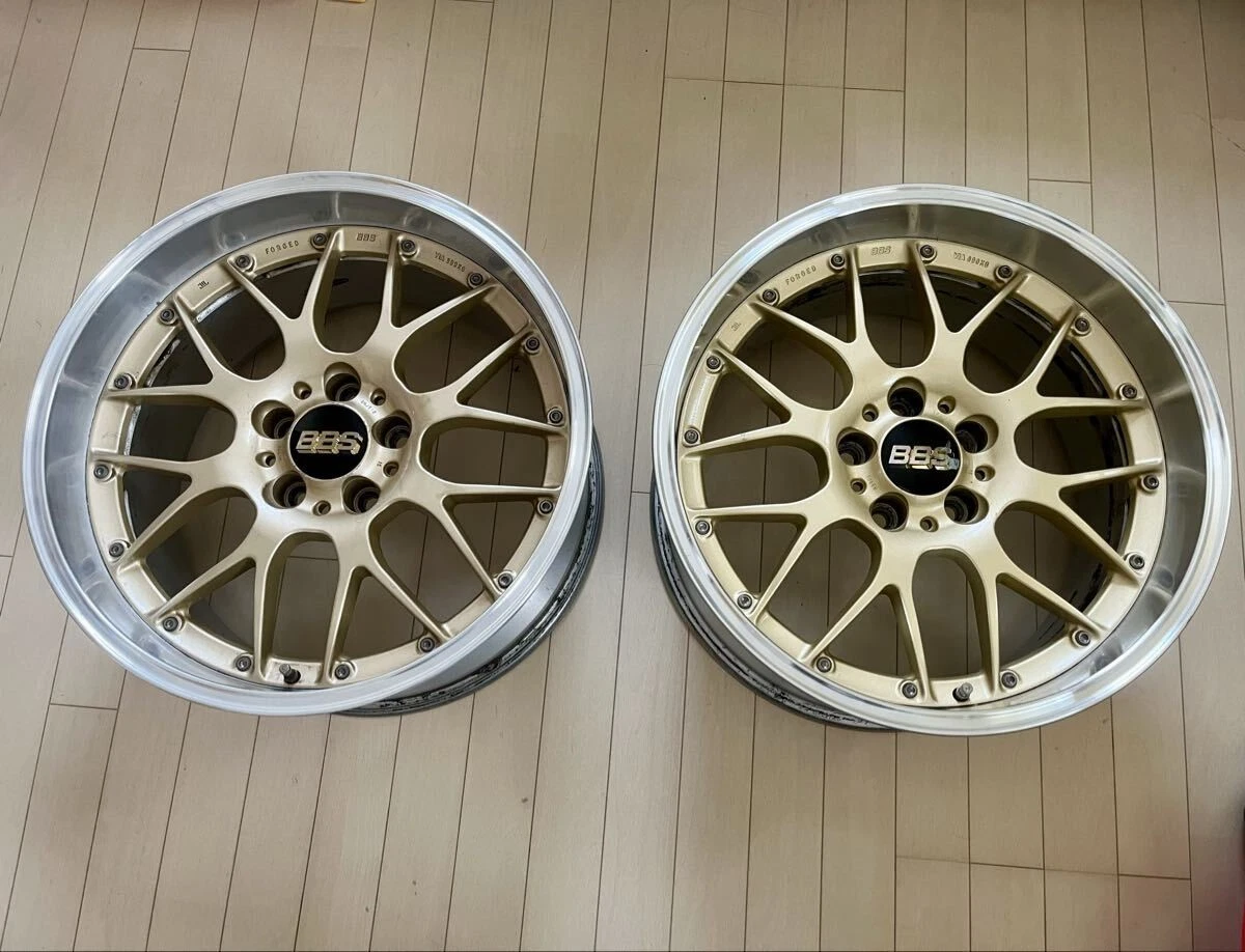 JDM BBS RS-GT 189.5J+15 PCD114.3 5H forging gold 2-piece GT-R size dee No Tires