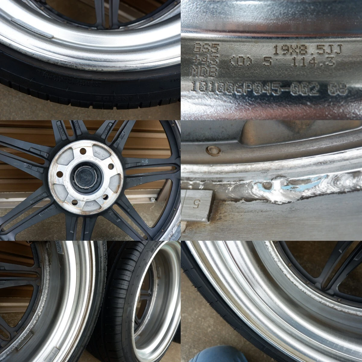 JDM Deep-rim WORK GNOSIS GS5 wheels 198.0J +48 offset 8.5J +43 offset No Tires - Image 8