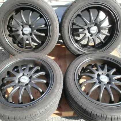 JDM PIAA 4-Book Set PCD 100 16-inch 6.5J 42 offset deep rim 195-50-16 No Tires