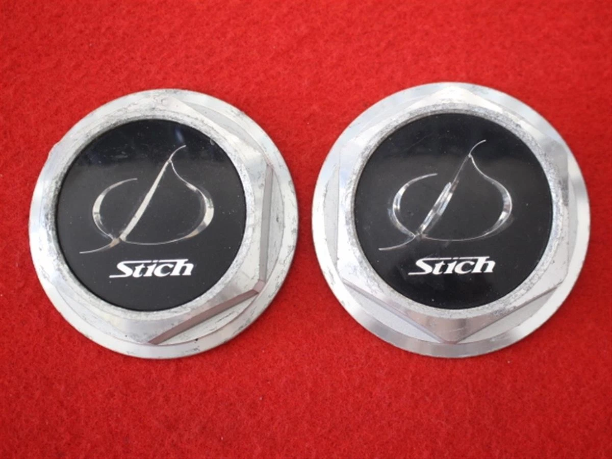 JDM 2 Stich Aftermarket Used Wheel Center Caps Center Covers Emblem Or No Tires