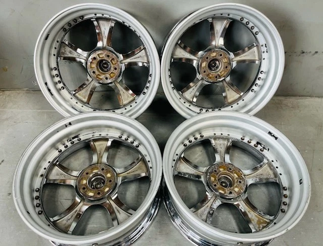 JDM WORK Discontinued LS 105 208.5J +16 114.3/5-Hole 3-Piece O-Disc De No Tires - Image 2