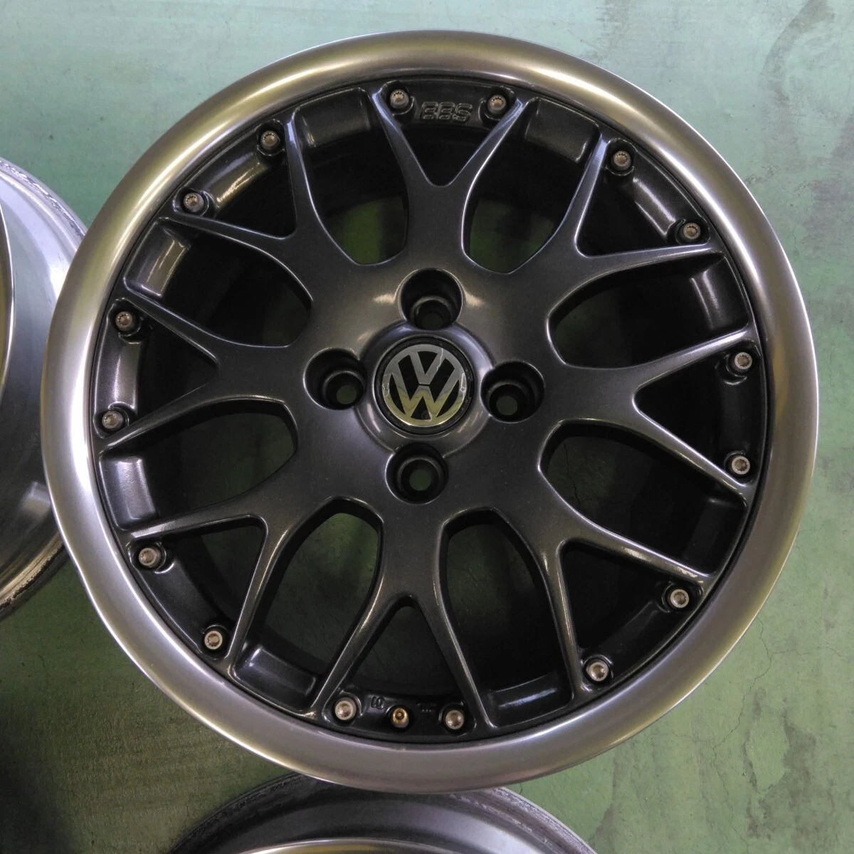 JDM Genuine VW BBS RS764 rim polish specification gunmetal discs 4H 16 No Tires - Image 4