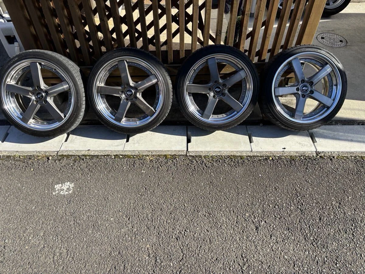 JDM WORK ZEAST ST2 198.5j +52 5/114.3 TGP Trans Gray Polished HANKOOK No Tires