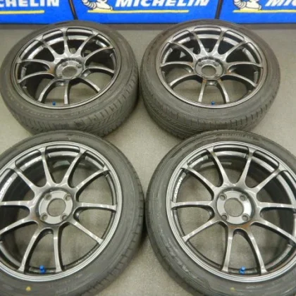 JDM Advan RZ 7J-17+38 4-100 + Goodyear LS-EXE 205/45-17 80% tread set. No Tires