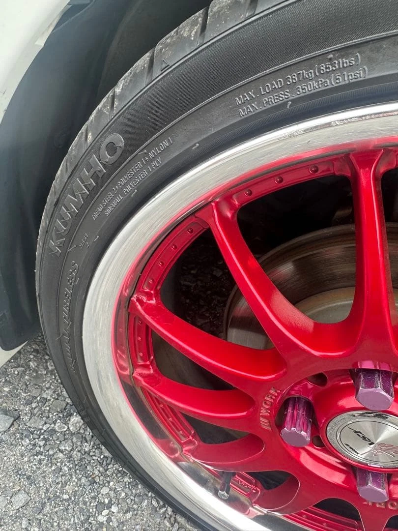 JDM Work Sen Ikusa 6J+45 and 6J+34 25 year old 165/50r16 tires No Tires - Image 2