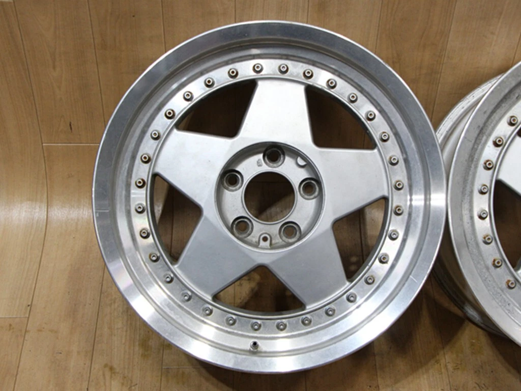 JDM B666 Deep Rim Out of Production 3-Piece Rare WORK MADEL 17x9J+47 9 No Tires - Image 2