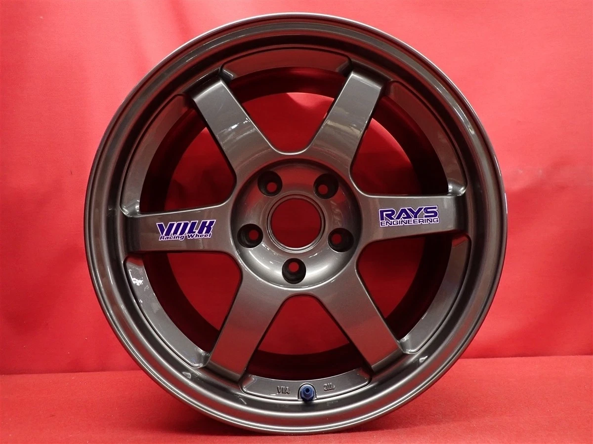 JDM Used RAYS VOLKRACING TE37 wheels lightweight 7.6kg each 4-wheel 8. No Tires - Image 7