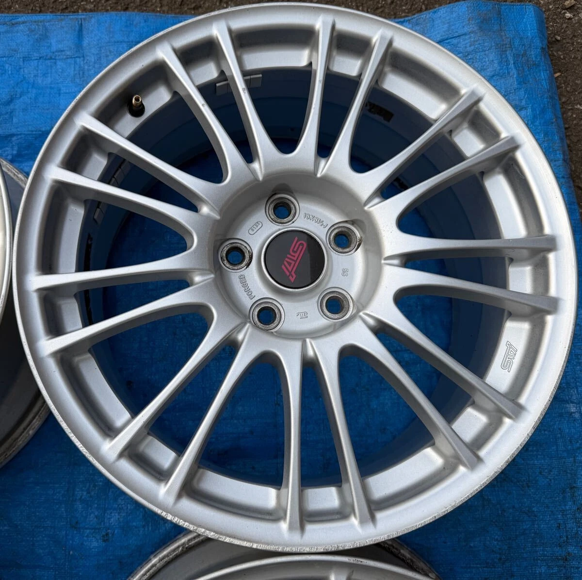 JDM Forging Subaru STI Genuine Option BBS RV739 18 8.5J +55 GVB GVF GR No Tires - Image 5