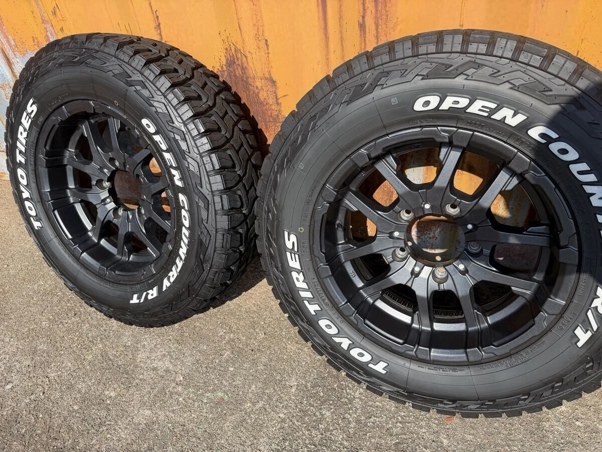 JDM TOYO Open Country RT 225/70R16 Deep Rim M26 Black Spang 16x6J T No Tires - Image 3