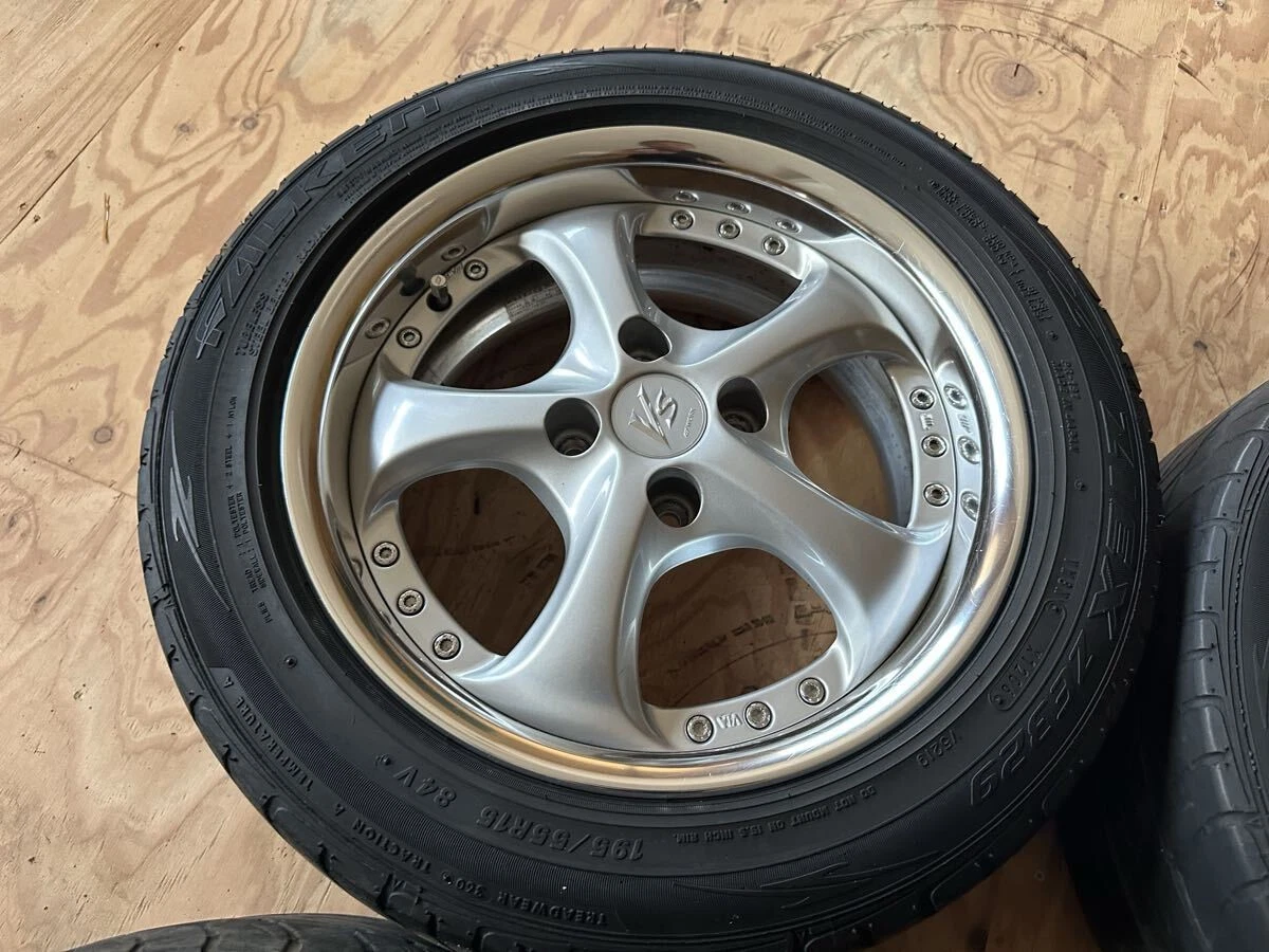 JDM WORK VS-KF 15-inch 6.5j+32 PCD100 4H JDM work vskf 4-book set rare No Tires - Image 4