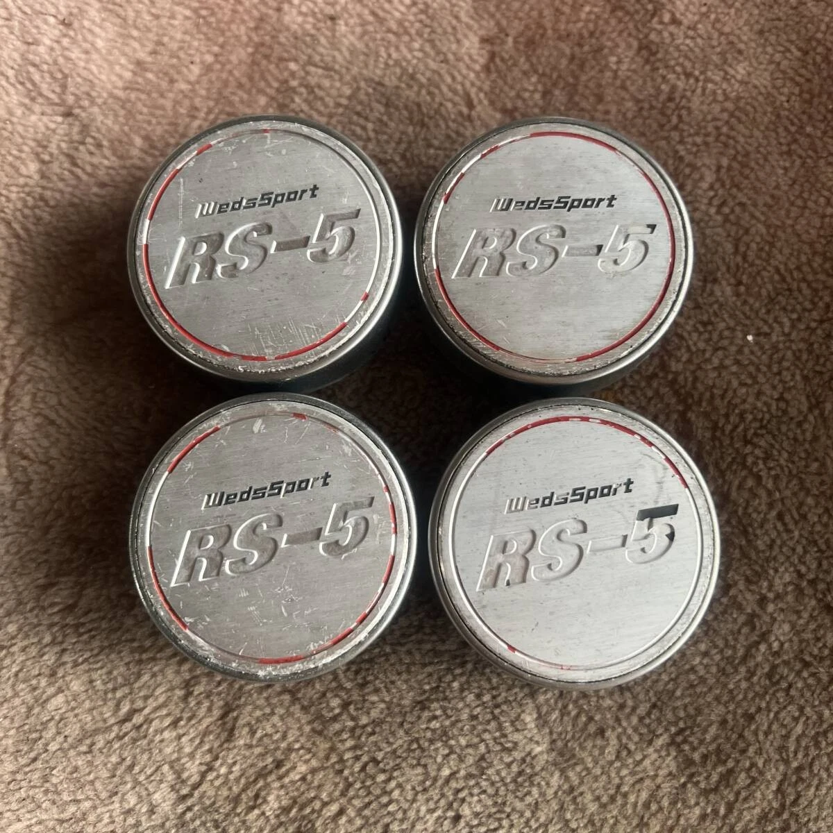 JDM C180-12WEDS SPORT Wedssports RS-5 Aluminum Wheel Center Caps Used No Tires