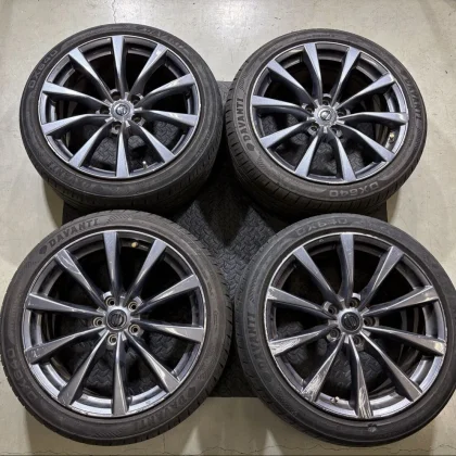 JDM Nissan Skyline Coupe V36 OEM 19 Wheels 8.5J 9J Gunmetal 245/40 No Tires