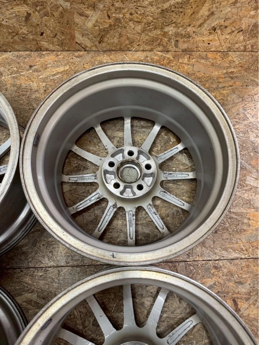 JDM Rare Mitsubishi Genuine ENKEI CZ4A Lancer Evolution 10 Wheels 188. No Tires - Image 9