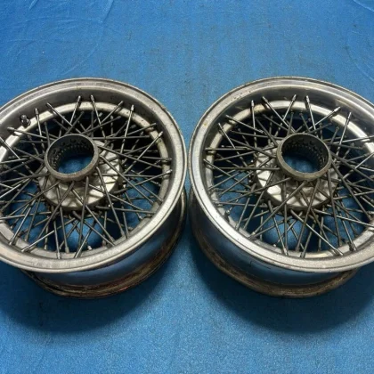 JDM Used FORTECS IMPERIAL gold combination wire wheels 1515x6.5J +25 m No Tires