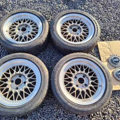 JDM Rare BBS RS 15 Deep Rim Wheels 4-Body 6.5J +18 4H PCD114.3 Excelle No Tires